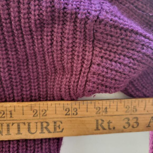 Hippie Rose Juniors Open-Front Lace-Up Cardigan in Artisan Wine, Size L - Picture 6 of 10